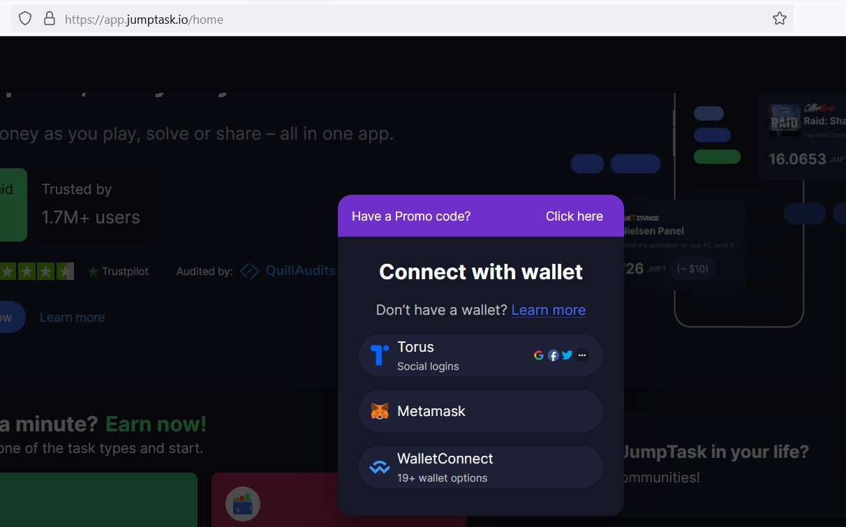 JumpTask wallet платформа обзор
