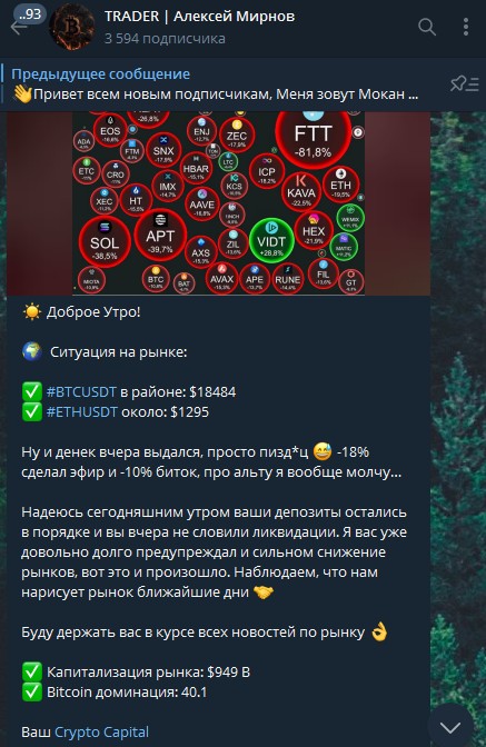 Деятельность проекта трейдера Алексей Мирнов